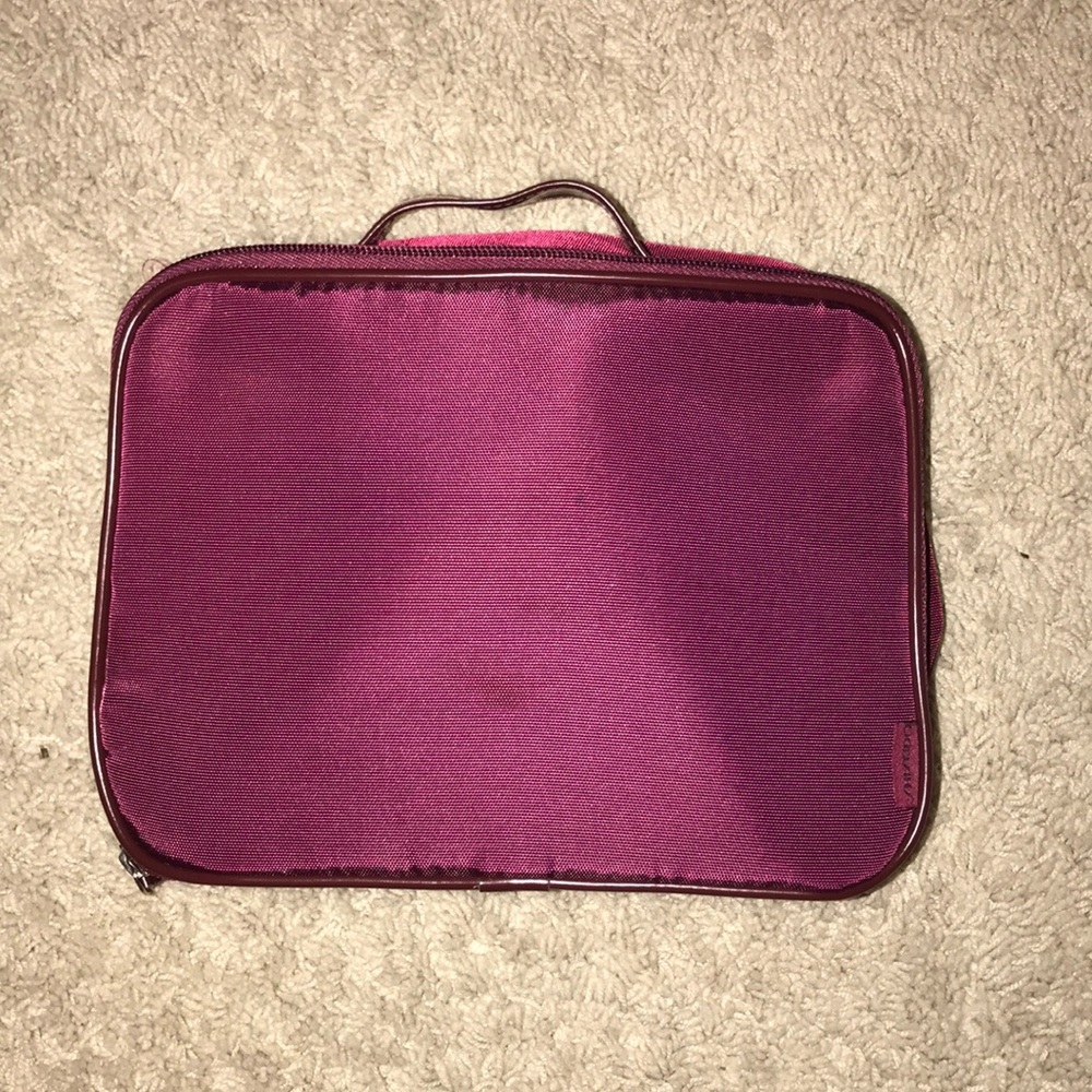 Burgundy makeup/toiletries bag